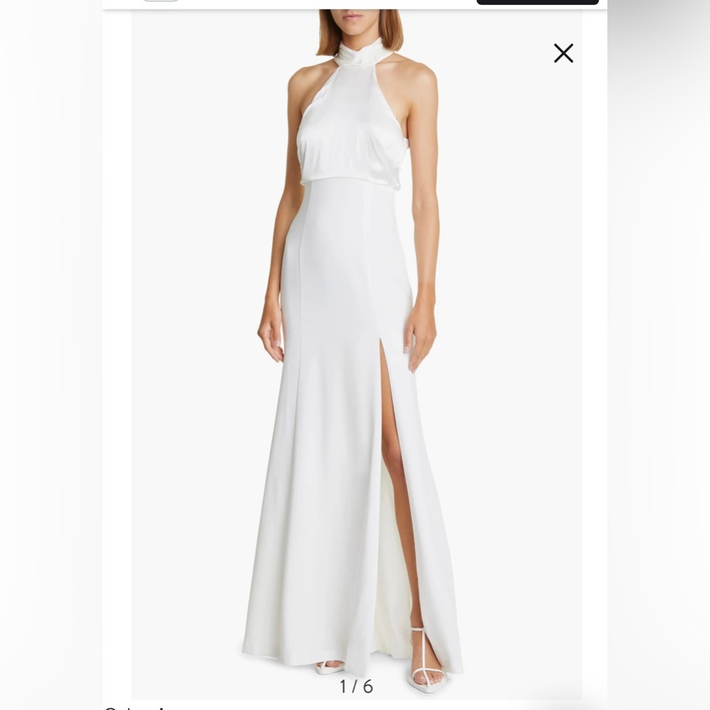 Cinq a sept Ivory Alexandra Halter Dress size 10